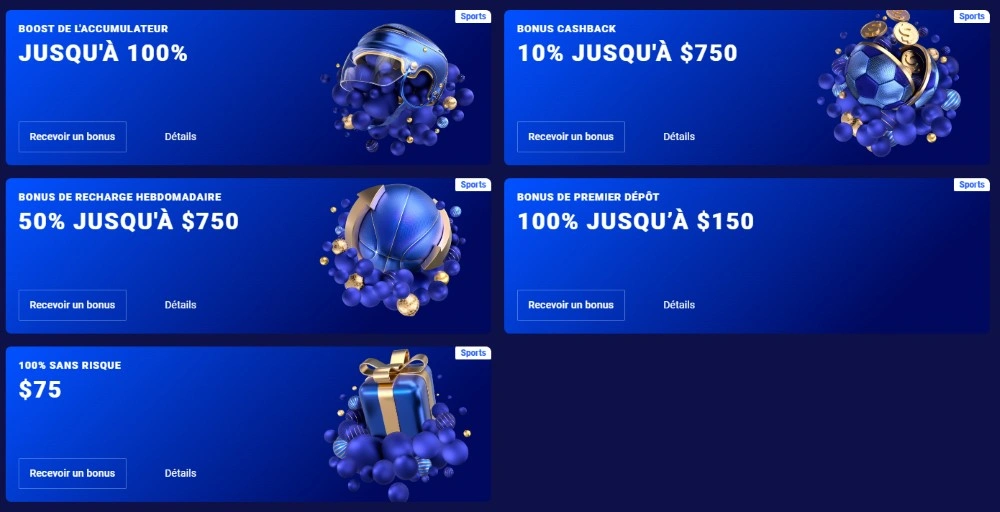 Bonus sportifs Frumzi Casino